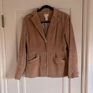VINTAGE L.L. BEAN WOMEN’S BROWN CORDUROY BLAZER-6REG